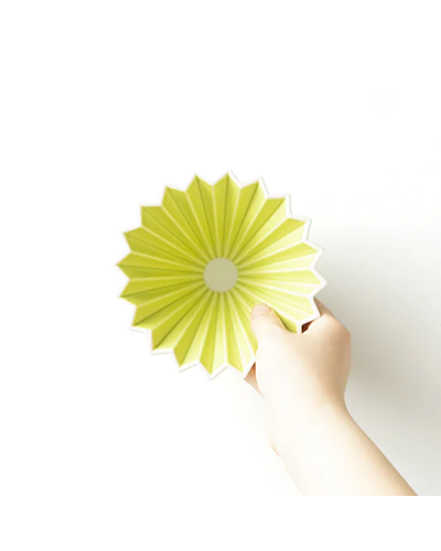Origami Dripper Cerámica S Verde desde arriba