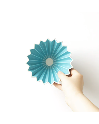 Origami Dripper Cerámica S Turquesa desde arriba