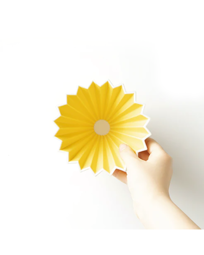 Origami Ceramic Dripper S Yellow from above
