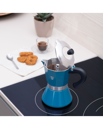 Pezzetti Bellexpress Inducción 6 Tazas Azul lifestyle