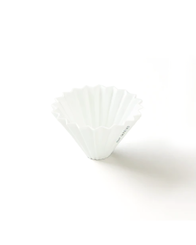 Origami Dripper Cerámica S Blanco de lado