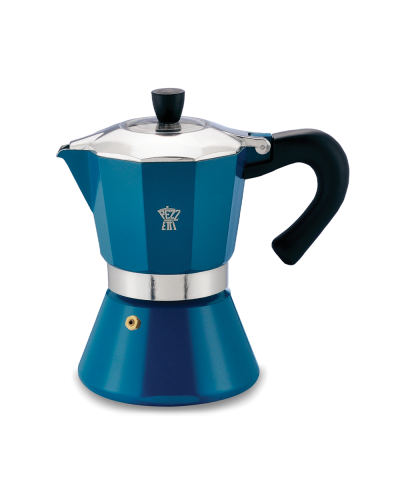 Pezzetti Moka Bellexpress Induction 6 Cups Blue