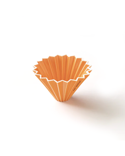 Origami Dripper Cerámica S Naranja de lado