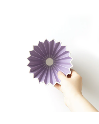 Origami Ceramic Dripper S Purple from above