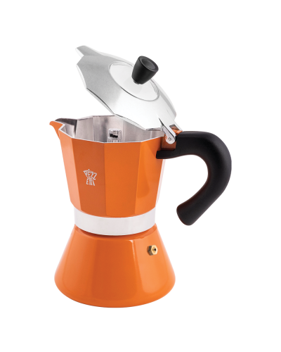 Pezzetti Bellexpress Inducción 6 Tazas Naranja abierto