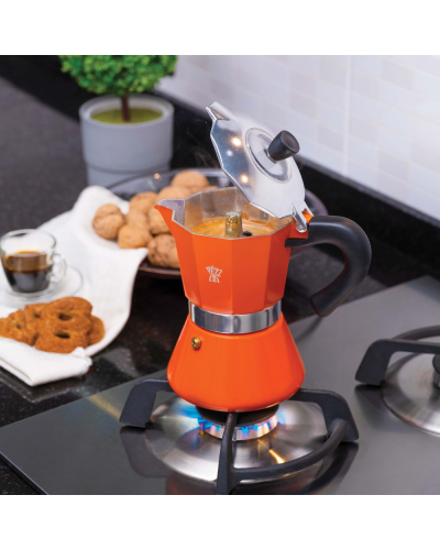 Pezzetti Bellexpress Inducción 6 Tazas Naranja lifestyle