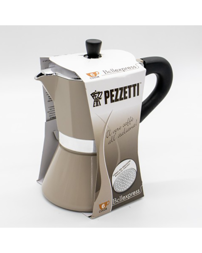 Pezzetti  Bellexpress Inducción 6 Tazas Gris embalaje