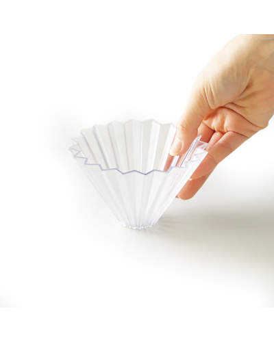 Origami Air Plastic Dripper S Clear - side hand