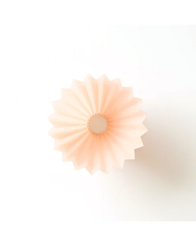 Origami Air Dripper Plástico S Rosa Mate desde arriba