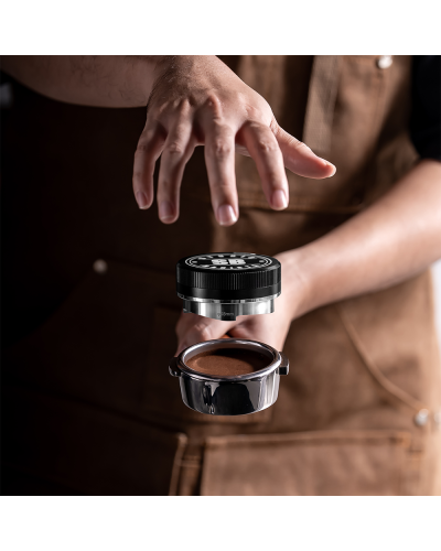 Studio Barista Adjustable Coffee Distribution Tool 53mm Black lifestyle