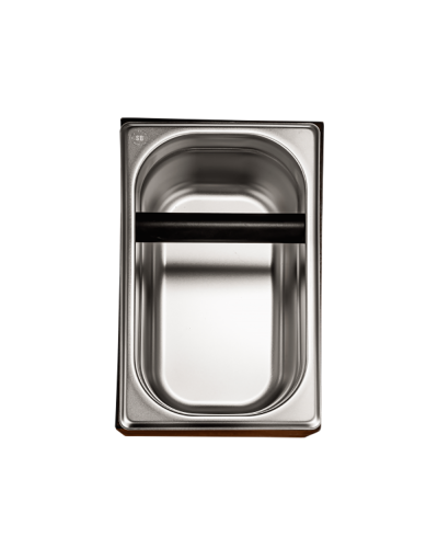 Studio Barista Knockbox Wood And Stainless Steel front view