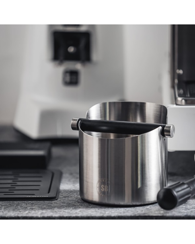 Studio Barista Knockbox With Removable Bar Stainless Steel countertop