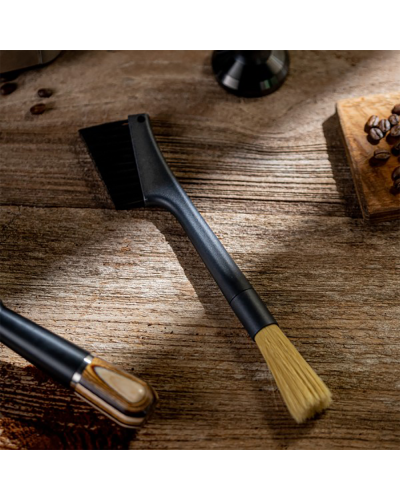 Studio Barista Double Sided Cleaning Brush on wooden table