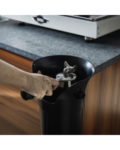 Studio Barista Tall Floor Knockbox using it