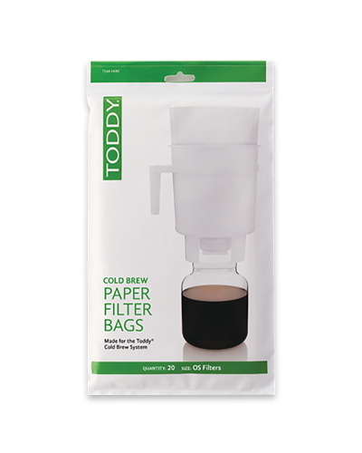 Toddy Os Paper Filter Bags Pack 20 Units packaging