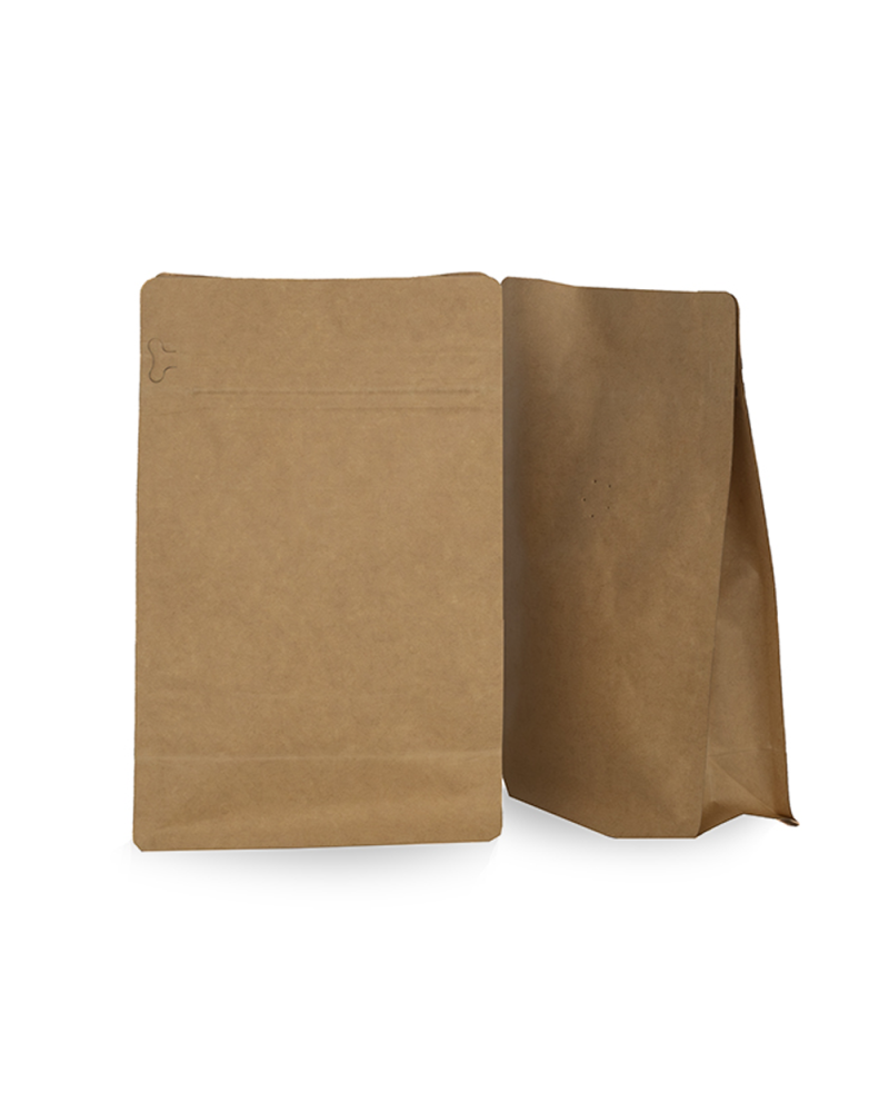 Bolsas de Café Base Plana 250G Papel Kraft (250 uds)