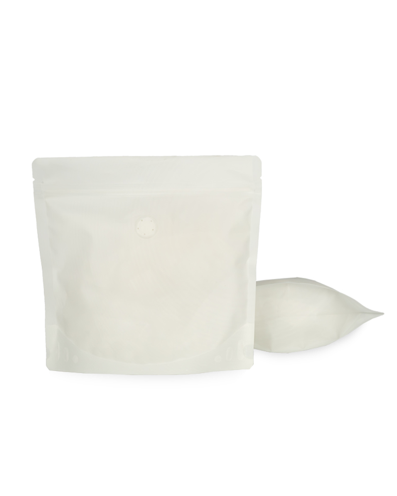 Bolsas de Café Reciclable K Stand Up 250g Blanca (250 uds)