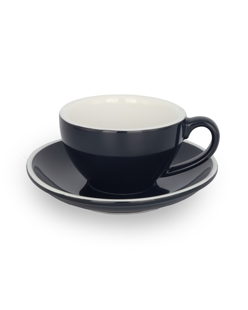 Epic Cup & Saucer Flat White 150ml Black