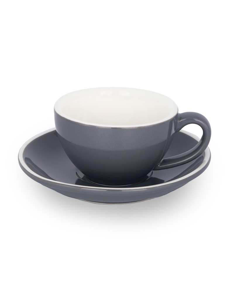 Epic Taza y Plato Latte 180ml Gris