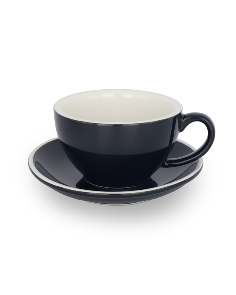 Epic Cup & Saucer Latte 180ml Black