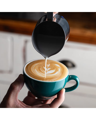 Epic Taza y Plato Latte 180ml Turquesa latte art