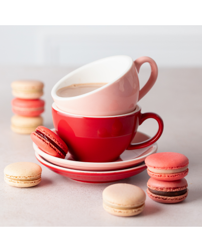 Epic Taza y Plato Breakfast 360ml Rojo macaroons