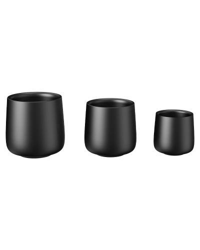 Epic Cup Double Wall Ceramic 230ml Black 3 sizes