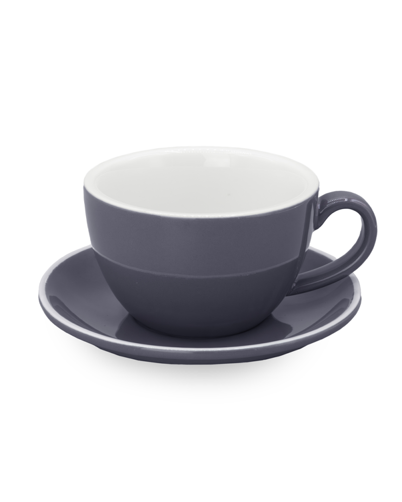 Epic Cup & Saucer Double Cappuccino 280ml Grey