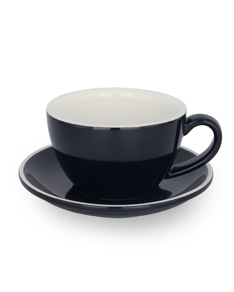 Epic Cup & Saucer Double Cappuccino 280ml Black