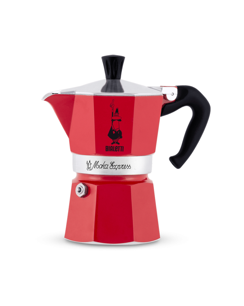 Bialetti Moka Express 3 Cups Red