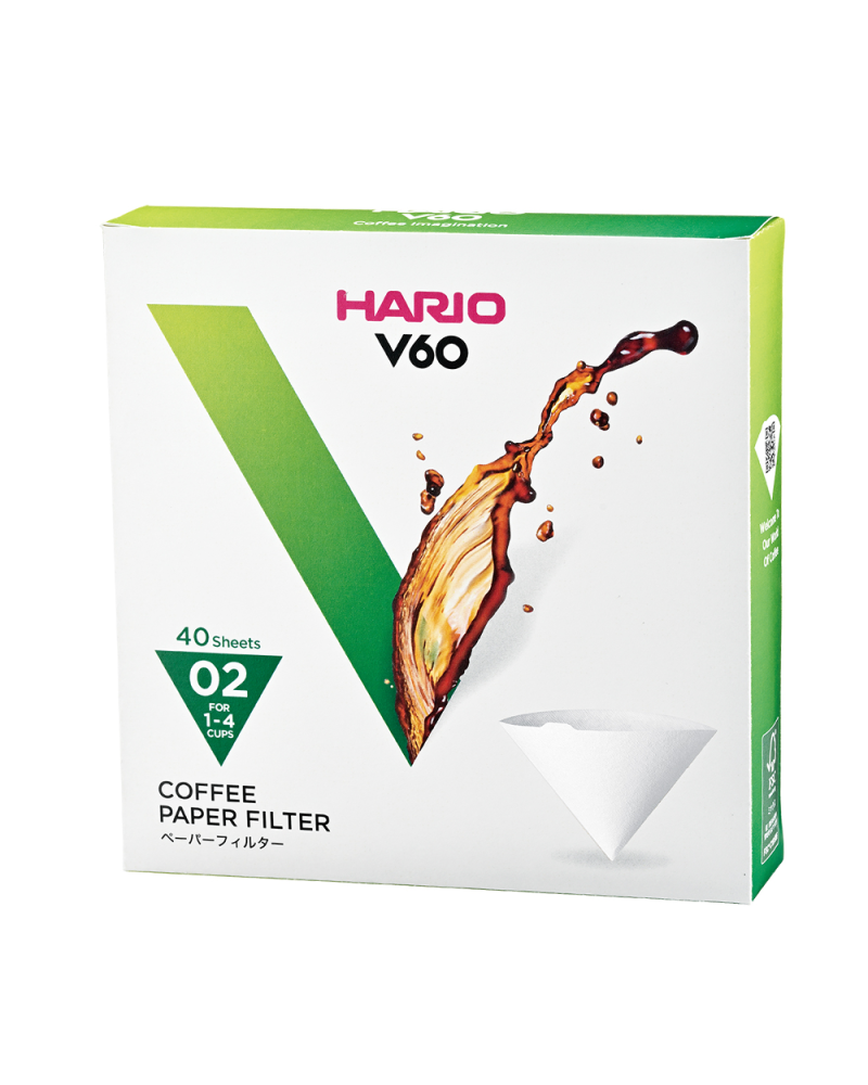 Hario V60 Filtro Papel 02 Blanqueado (40 uds.) Caja perfil