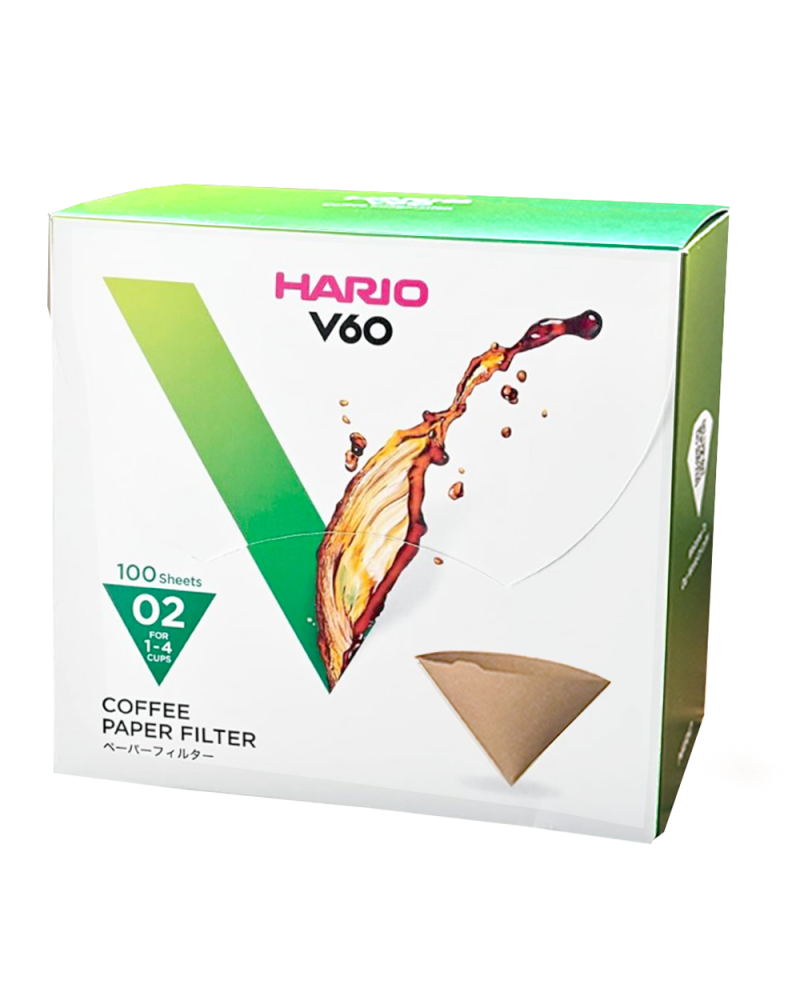 Hario V60 Coffee Paper Filter 02 Natural (100 Pcs) Box side