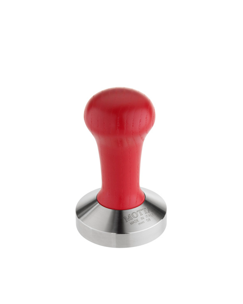 Motta Flat Base Tamper 58mm Red