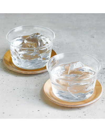 Kinto Cast Coaster Teak 100mm lifestyle