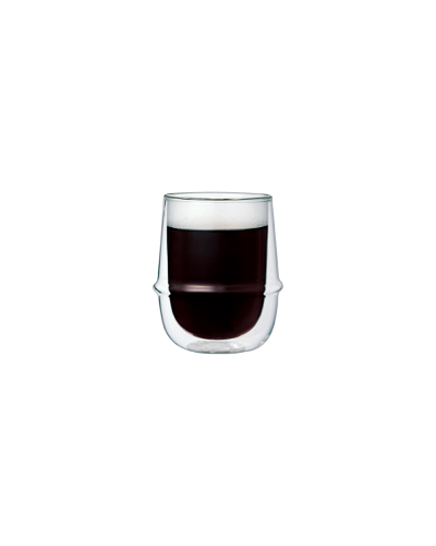 Kinto Kronos Double Wall Coffee Cup lleno