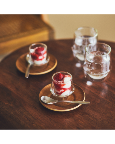 Kinto Kronos Double Wall Espresso Cup postre