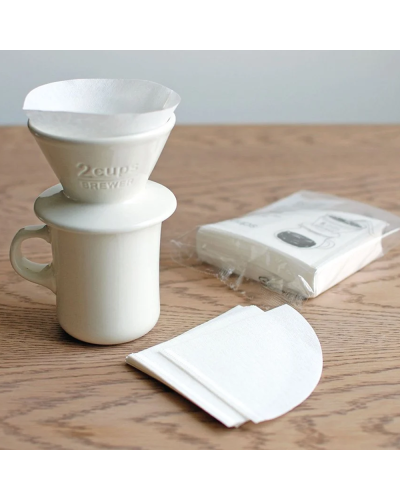 Kinto SCS Cotton Paper Filter 4 Cup lifestyle
