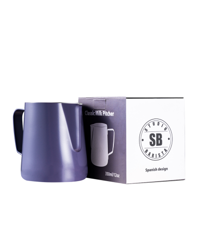 Studio Barista Jarra de Leche Clásica 350ml Morado caja