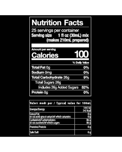 Epic Syrup Spice Chai 1L nutrition