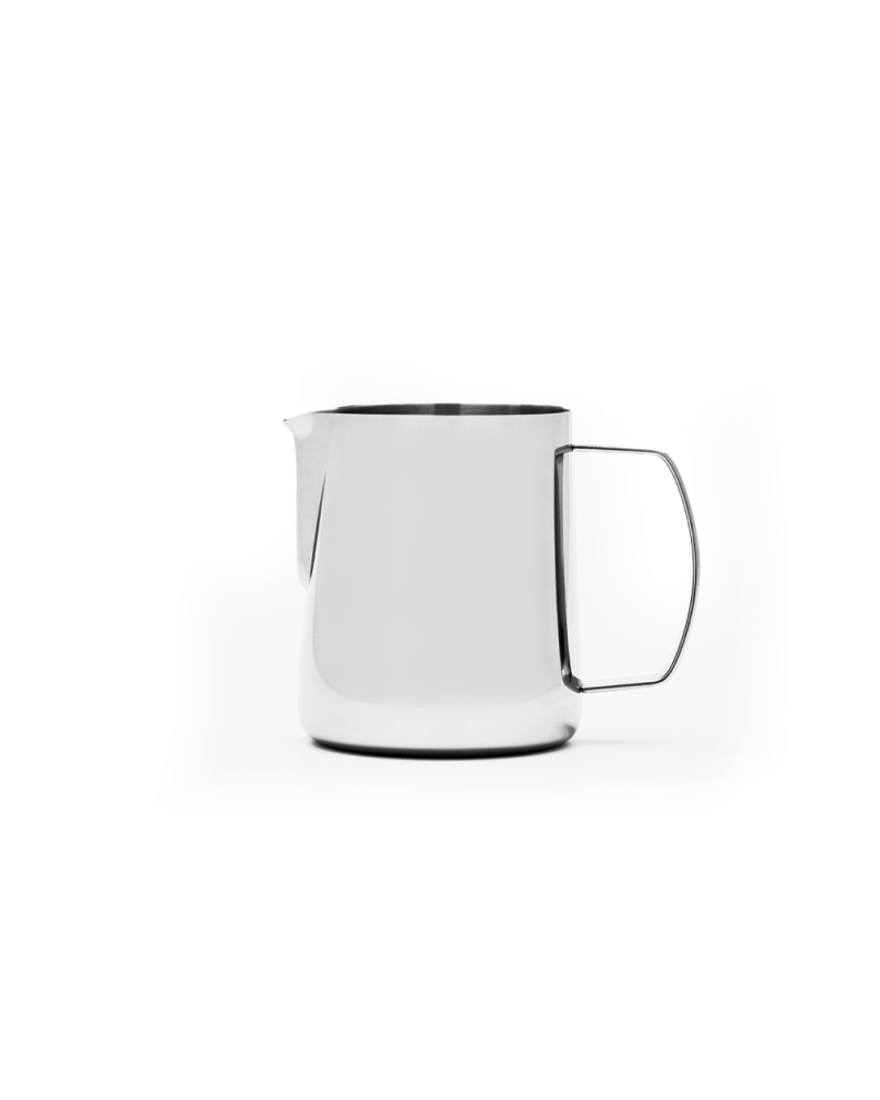 Barista Hustle Milk Pitcher 2.0 Polished Steel 400ml side view