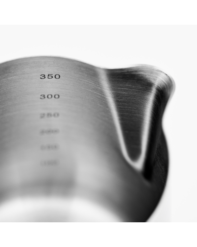 Barista Hustle Milk Pitcher 2.0 Polished Steel 400ml detail