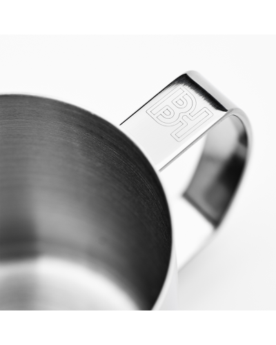 Barista Hustle Milk Pitcher 2.0 Polished Steel 400ml logo