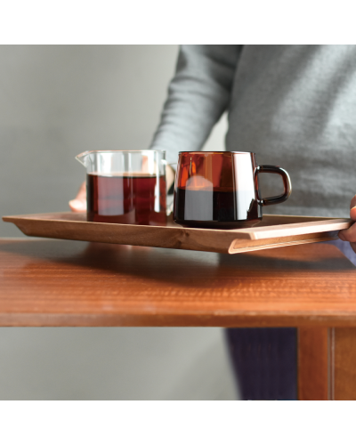 Kinto Sepia Nonslip Tray 420x210mm Walnut lifestyle