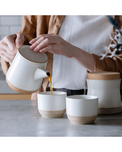 Kinto Ceramic Lab Taza 180ml Blanca lifestyle