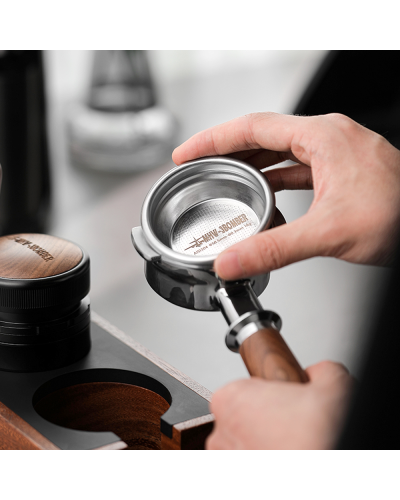 MHW3Bomber Filter Basket Universal 58mm in the portafilter