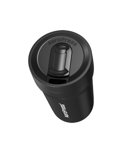 AeroPress Travel Coffee Tumbler Black- Lid View