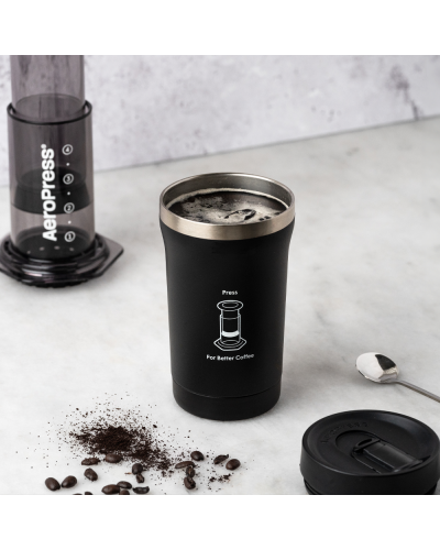 AeroPress Travel Coffee Tumbler Black on table