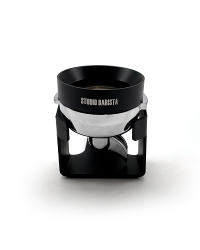 Studio Barista Embudo de Café de Aluminio con 6 Imanes Negro con portafiltro