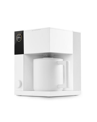 Fellow Aiden Precision Coffee Maker Matte White side view