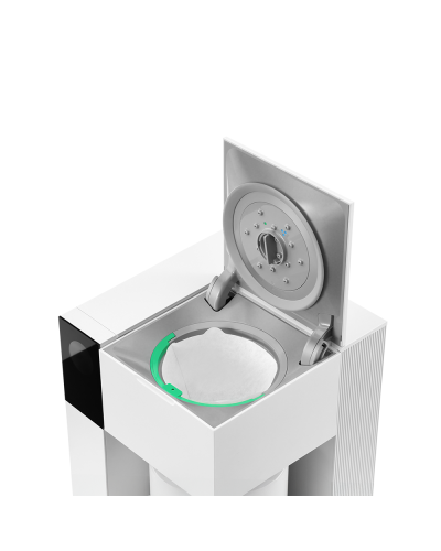 Fellow Aiden Precision Coffee Maker Matte White portafilter.